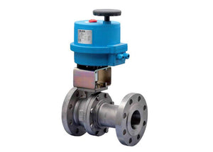 1-1/2" Bonomi 8E761030-00 - 2-Way, Stainless Steel, Full Port, Flanged, Ball Valve with Valbia Electric Actuator