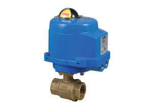 1-1/4" Bonomi M8E064LF-00 - Ball Valve, Lead Free, Brass, 2-way, FNPT Threaded, Full Port, with Metal Electric Actuator