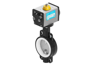 Max-Air 050-482-D8230-MA - Wafer Style Butterfly Valves, Double Acting Pneumatic, Epoxy Coated Ductile Iron Body, Stainless Steel Disc, PTFE/EPDM Seat