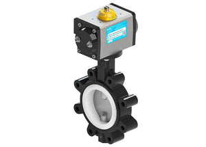12" Max-Air 120-051-482-D8230-MA - Lug Style Butterfly Valves, Double Acting Pneumatic, Epoxy Coated Ductile Iron Body, Stainless Steel Disc, PTFE/EPDM Seat