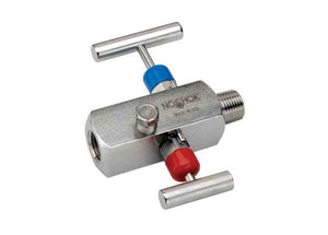 1/4" NPT NOSHOK 2072-MFC - 2-Valve, Steel, Block & Bleed, Hard Seat, Needle Valve