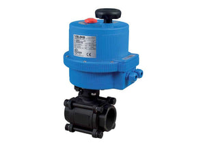 2-1/2" Bonomi 8E0622-00 - Ball Valve, 2-way, 3-piece, Carbon Steel, Butt Weld, Full Port, with Electric Actuator