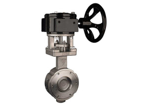 2" Bonomi G9300- Butterfly Valve, Wafer Style, CF8M Stainless Steel Body, CF8M Stainless Steel Disc, RTFE Seat, Gear Operated