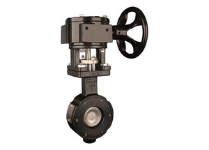 3" Bonomi G8300- High Performance Butterfly Valve, Wafer Style, Carbon Steel Body, CF8M Stainless Steel Disc, RTFE Seat, Gear Operated