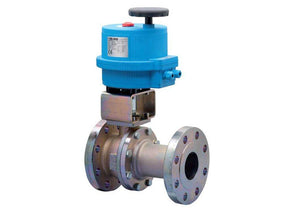 3/4" Bonomi 8E761031-00 - Ball Valve, Fire Safe, 2 Piece, 2-Way, Carbon Steel, Flanged, Full Port, with Electric Actuator