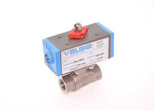3/4" Bonomi 8P0133 - 2-Way, Stainless Steel Body, Full-Port, NPT, Actuated Ball Valve, with Double Acting Pneumatic Actuator.