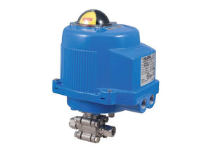 3/4" Bonomi M8E1300-00 - Ball Valve, 2-Way, Stainless Steel, Compression Ends, Standard Port, Direct Mount, with Metal Electric Actuator