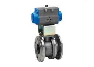 6" Bonomi 8P0179 - Carbon Steel, Full Port, Flanged Ball Valve w/ Double Acting Pneumatic Actuator