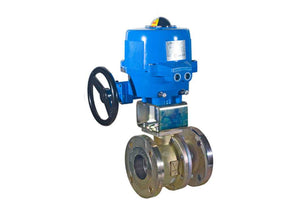 8" Bonomi M8E085-00 - Carbon Steel, Full Port, Flanged, Ball Valve w/ Standard On/Off Metal Electric Actuator