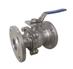 8" AVCO 900 Ball Valve, 2 Piece, 316 Stainless Steel Body, Full Port, 150# Flanged, Direct Mount with Lever Locking Handle