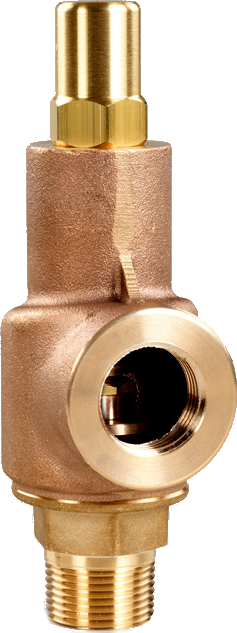 Aquatrol 1-1/4" MNPT X 1-1/4" FNPT - Brass/Bronze Series 69 Non-Code Liquid Relief Valve - Metal Seating - Closed Cap Set 0 to 400 psi