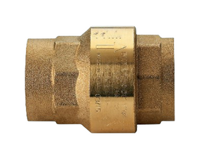 Bonomi 100003 In-Line Spring Loaded Check Valve, Brass Body, FNPT Threaded, with FKM Viton Seal
