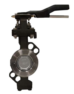 6" Bonomi 8100 Series - Carbon Steel, ANSI 150 Class, Manually Operated, High Performance Wafer Style Butterfly Valve.