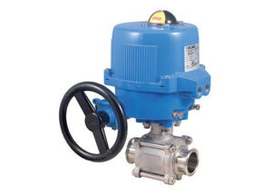 Bonomi M8E0771-00 Series - Ball Valve, 2-Way, Stainless Steel, Tri-Clamp, Cavity Filled, Full Port, with Metal Electric Actuator