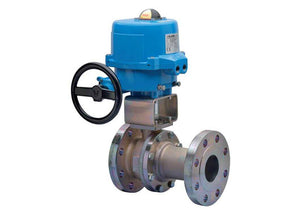 Bonomi M8E761031-00 Series - Ball Valve, Fire Safe, 2 Piece, 2-Way, Carbon Steel, Flanged, Full Port, with Metal Electric Actuator
