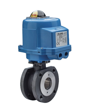 Bonomi M8E724102V**-0** 30-60°/60°/90° V-Port Ball Valve, Direct Mount, 2-Way, Carbon Steel, ANSI 150 Flanged, Wafer Style, with Metal Electric Actuator with Positioner or Positioner with Battery Backup