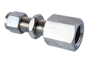 Comfit Bulkhead Female Connector, ODT x FNPT, 316 Stainless Steel