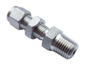 1/4" ODT x 1/4" MNPT Comfit Bulkhead Male Connector, 316 Stainless Steel