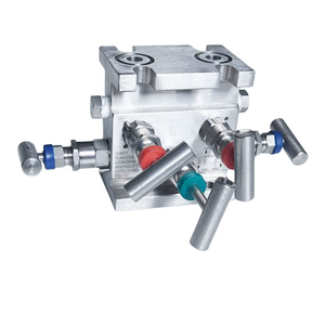 Flange x Flange x 1/4" FNPT Comfit Direct Mounting 5 Valve Manifold, 316 Stainless Steel