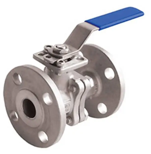 1" Jomar Valve A2020D-V, 2 Piece, Full Port, Stainless Steel, Flanged, ISO Mounting Pad, V-Ball, Class 150 Ball Valve