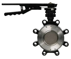 2" Jomar Valve HPBFV-600-CS-300-LH, Lug Style, Epoxy Coated Carbon Steel Body, Dual Offset Stainless Steel Disc, RPTFE Seat & Lever Handle, Class 300 High Performance Butterfly Valve