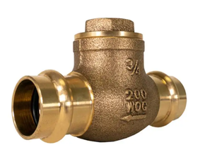 1-1/4" Jomar Valve P-501G, Horizontal Swing Check Valve, Dezincification Resistant Lead-Free Brass, Pressfit, 200 WOG