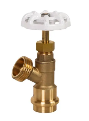 Jomar Valve P-623G Series, Boiler Drain, Dezincification Resistant Lead-Free Brass, Pressfit, 125 WOG
