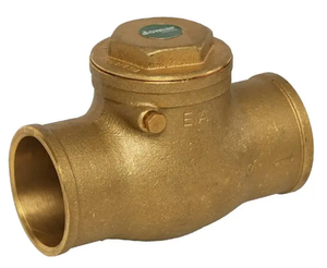 3/4" Jomar Valve S-501G, Horizontal Swing Check Valve, Dezincification Resistant Lead-Free Brass, Soldered Ends, 200 WOG