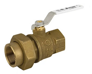 Jomar Valve T-100UEG Series, 2 Piece, Full Port, Single Union End, Threaded Connection, 600 WOG Ball Valve