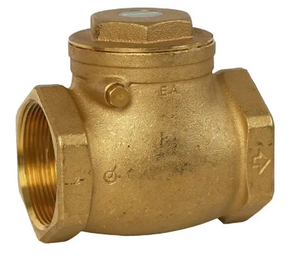 Jomar Valve T-501G Series, Horizontal Swing Check Valve, Dezincification Resistant Lead-Free Brass, NPT Threaded, 200 WOG