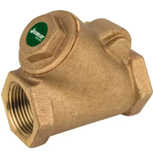 1" Jomar Valve T-511G, Y-Pattern Swing Check Valve, Lead-Free Bronze, NPT Threaded, Class 150, 300 WOG
