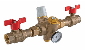 3/4" Jomar Valve TB-130MG, Thermostatic Balancing Valve, Dezincification Resistant Lead-Free Brass, NPT Threaded, Automatic Thermal Disinfection, Thermometer, Check Valve & Dual Isolation, 150 CWP