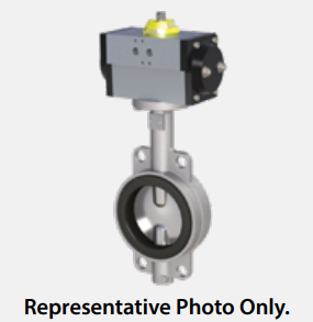 Max-Air 650-465-S82*H-MA - Wafer Style Butterfly Valves, Spring Return Pneumatic, Stainless Steel Body, Polished Stainless Steel Disc, BUNA Seat