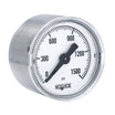 NOSHOK 100 Series Acrylonitrile Butadiene Styrene (ABS) & Steel Case Dry Pressure Gauges, 15-110-1500-psi-SSC, 1-1/2