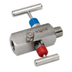 NOSHOK 2070 Series Block & Bleed 2 Needle Valves With Hard Seat, 2070-FMS, 1/2