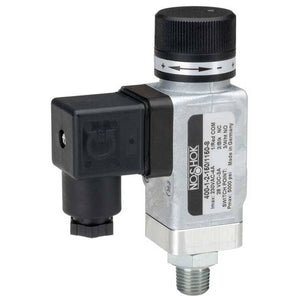 NOSHOK 400 Series Mechanical Heavy-Duty Pressure Switches 400H-3-2-145/435-8, 1 Single Pole Double Throw (SPDT), 1/4 MNPT, 145 to 435 psig, DIN EN 175301-803 Form