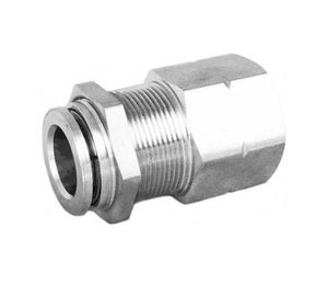 STC BCS 8mm R1/8 W Bulk Head Connector- Stainless Steel (Gripper Style) Fittings R1/8