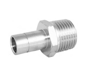 STC TAS 3/8" N1/4 Tube Adaptor- Stainless Steel (Gripper Style) Fittings