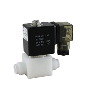 STC 2P050- 1/4" Female NPT Solenoid Valve, Delrin Plastic Body, 2-Way, Normally Closed, Direct Acting
