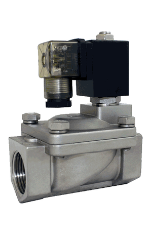 STC 2RS320- 1-1/4" NPT Solenoid Valve, 316 Stainless Steel Body, 2-Way, Normally Closed, Pilot-Operated Diaphragm