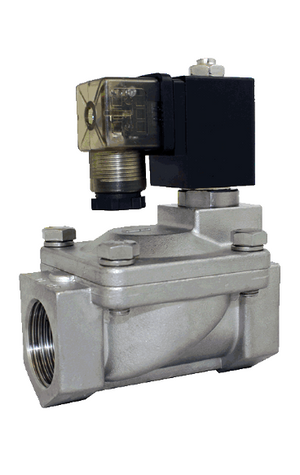 STC 2RSO500- 2" NPT Solenoid Valve, 316 Stainless Steel Body, 2-Way, Normally Open, Pilot-Operated Diaphragm