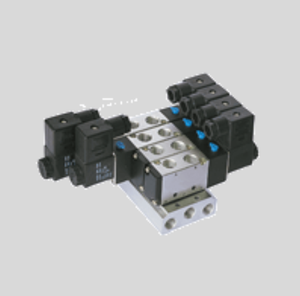 STC 3V-400M-2 Mounted Manifold- Aluminum Base, 1/8" Port, 2-Stations
