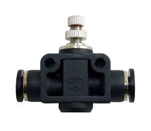 STC FV 8mm K Air Flow Control Valve (Inline)- Push-In Air Fitting, 0-180 psi