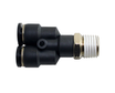 STC YC 4mm R1/4 K Y-Connector- Push-In Air Fitting, R1/4,0-180 psi