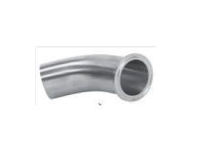 2" Sanitary Solutions SS2KM7-2-304, 45° Clamp x Weld Elbow, Polish ID/OD, 304 Stainless Steel