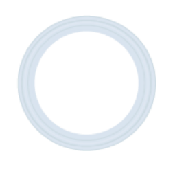 Sanitary Solutions SS40MP-XW, White Silicone Clamp Gasket, Type 1