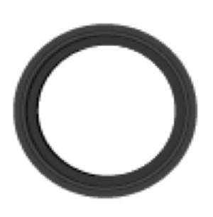 Sanitary Solutions SS40MPF-SFY, Black Flanged VITON Clamp Gasket, Type 2