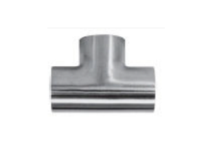 1" Sanitary Solutions SS7WWW7-1-304, Short Buttweld Tee, Polish ID/OD, 304 Stainless Steel