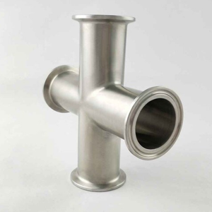 3" Sanitary Solutions SS9MP-3-316L, Clamp Cross, Polish ID/OD, 316 Stainless Steel