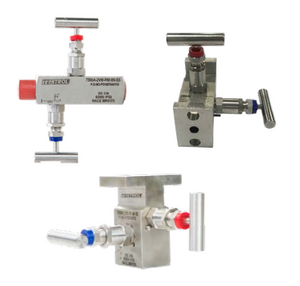 Tek-Trol Tek-Sub 7500A Series, 2-Way Block and Bleed Manifold Valve, Flange/FNPT End Connection, PTFE Seal, 316 Stainless Steel Body, 6000 psi